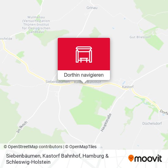 Siebenbäumen, Kastorf Bahnhof Karte