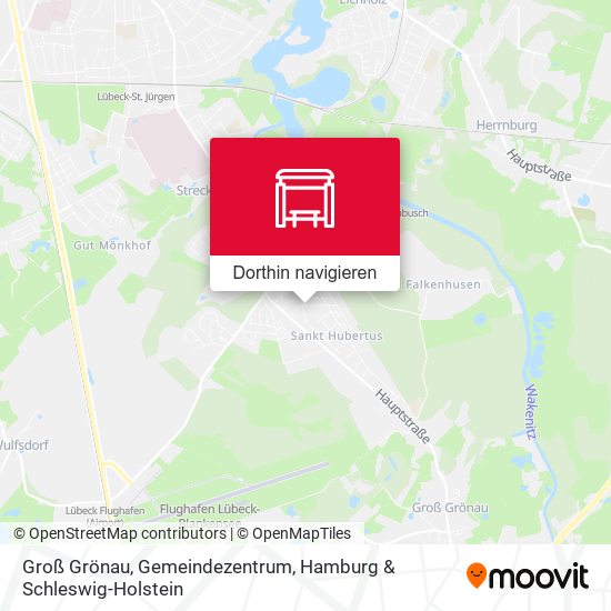 Groß Grönau, Gemeindezentrum Karte