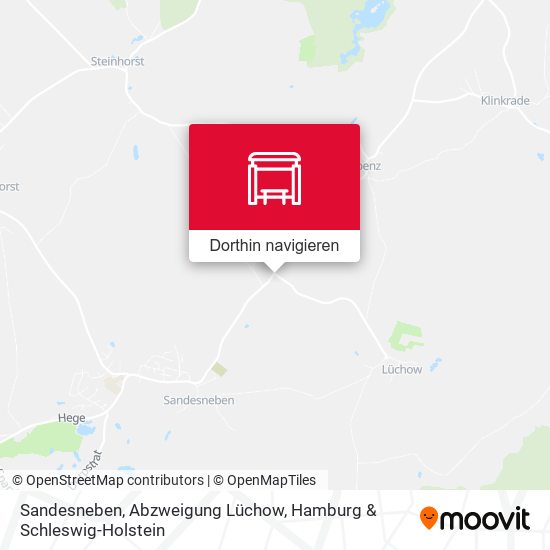 Sandesneben, Abzweigung Lüchow Karte