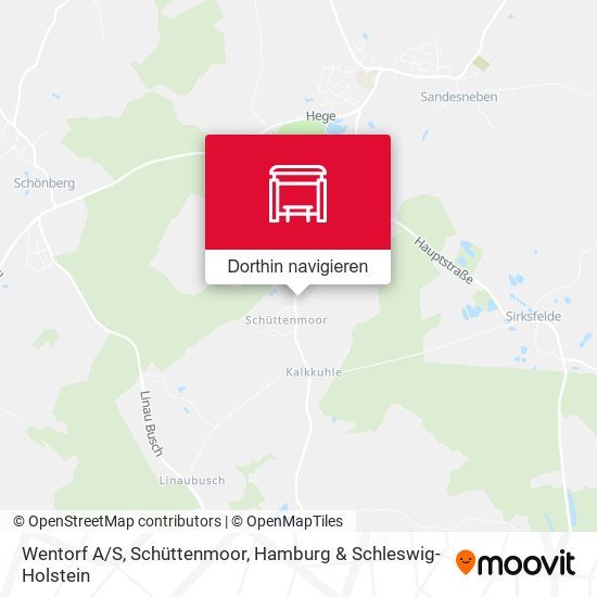 Wentorf A/S, Schüttenmoor Karte