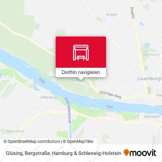 Glüsing, Bergstraße Karte