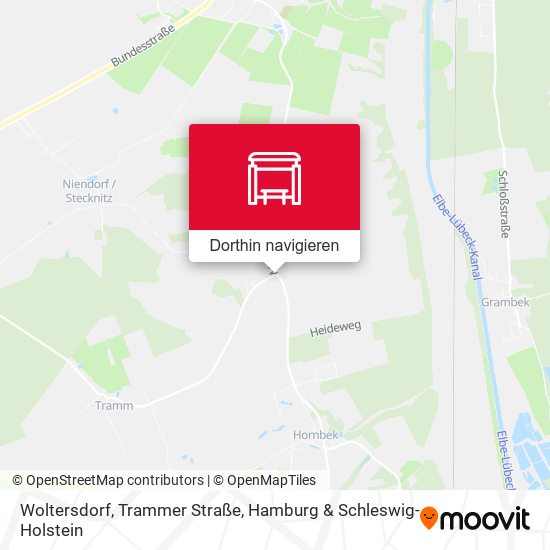 Woltersdorf, Trammer Straße Karte