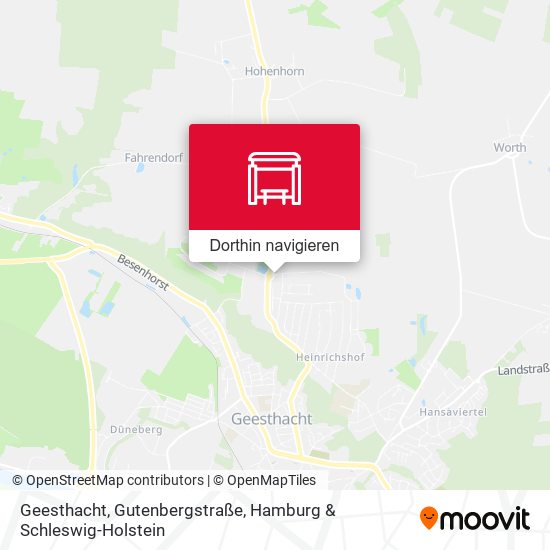 Geesthacht, Gutenbergstraße Karte