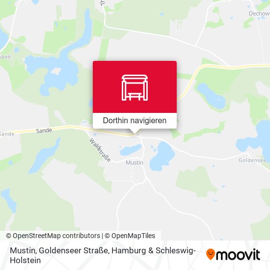 Mustin, Goldenseer Straße Karte