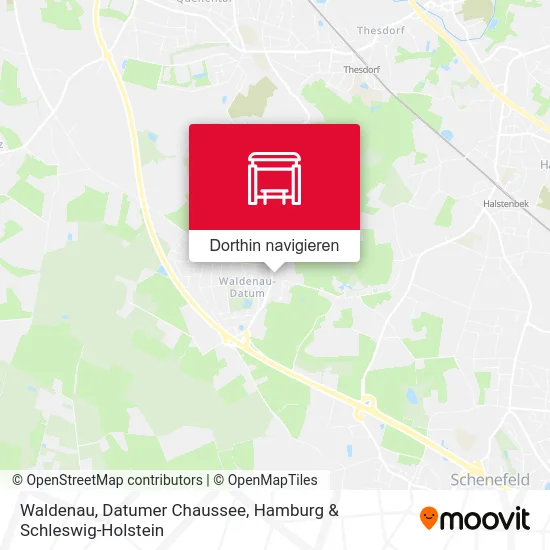 Waldenau, Datumer Chaussee Karte