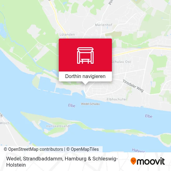 Wedel, Strandbaddamm Karte
