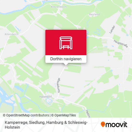 Kamperrege, Siedlung Karte