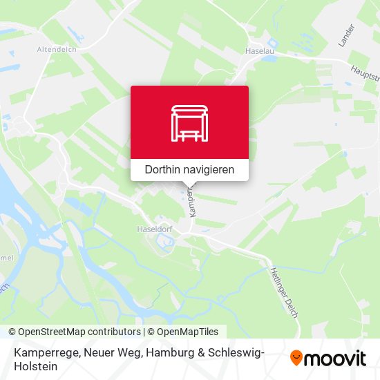 Kamperrege, Neuer Weg Karte