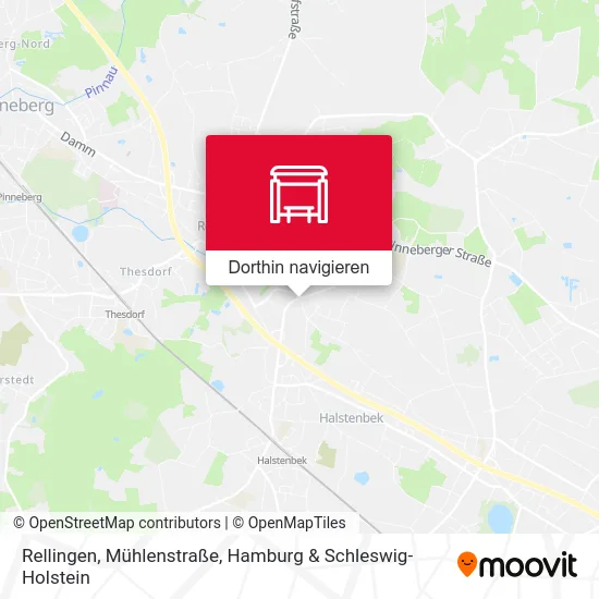 Rellingen, Mühlenstraße Karte