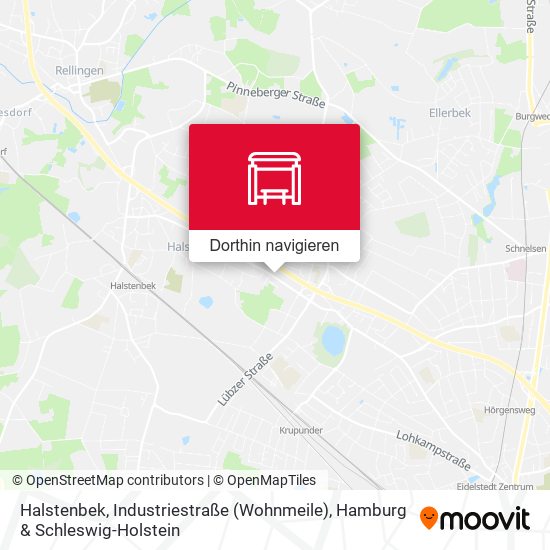 Halstenbek, Industriestraße (Wohnmeile) Karte