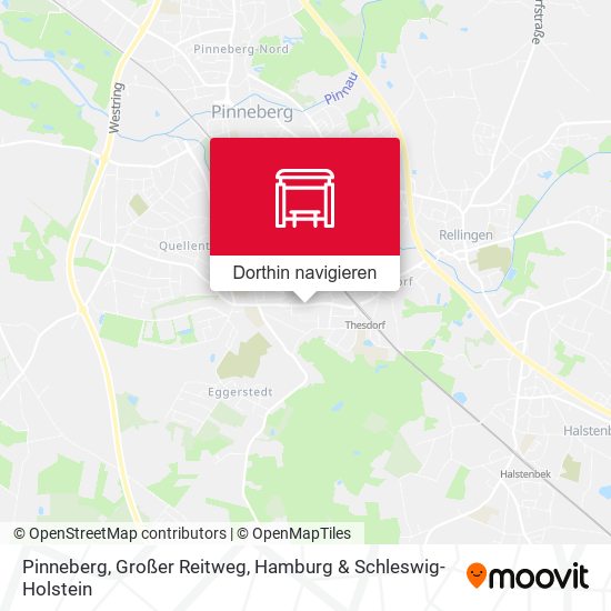 Pinneberg, Großer Reitweg Karte