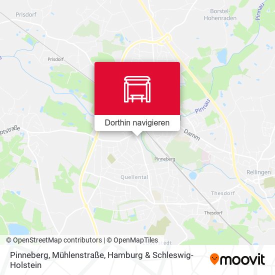 Pinneberg, Mühlenstraße Karte