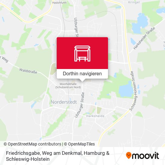 Friedrichsgabe, Weg am Denkmal Karte