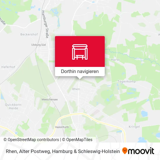 Rhen, Alter Postweg Karte