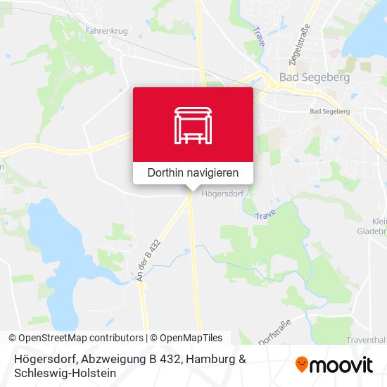 Högersdorf, Abzweigung B 432 Karte