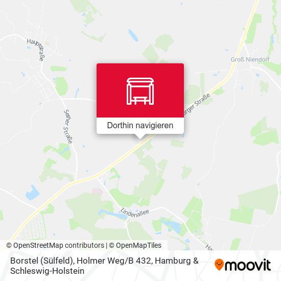 Borstel (Sülfeld), Holmer Weg / B 432 Karte