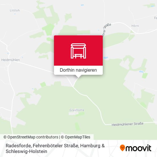 Radesforde, Fehrenböteler Straße Karte
