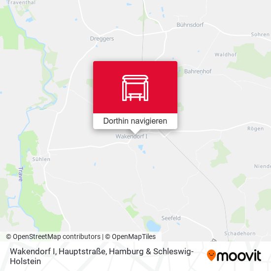 Wakendorf I, Hauptstraße Karte
