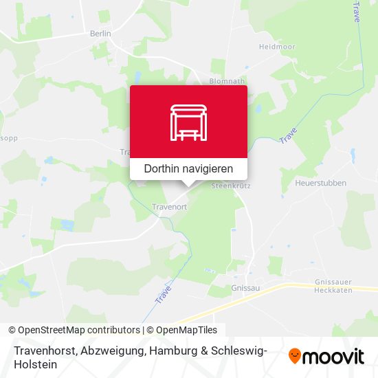 Travenhorst, Abzweigung Karte