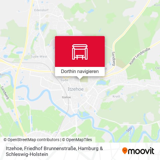 Itzehoe, Friedhof Brunnenstraße Karte