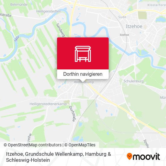 Itzehoe, Grundschule Wellenkamp Karte