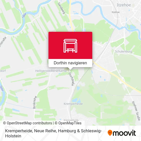 Kremperheide, Neue Reihe Karte