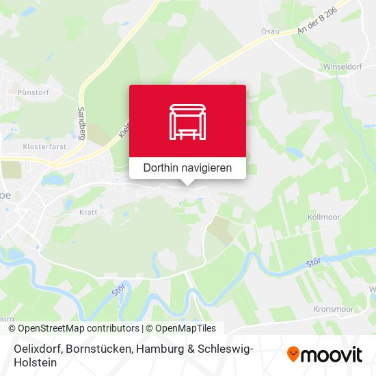 Oelixdorf, Bornstücken Karte