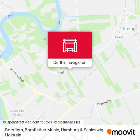 Borsfleth, Borsflether Mühle Karte