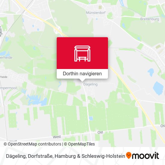 Dägeling, Dorfstraße Karte