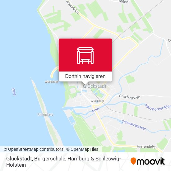 Glückstadt, Bürgerschule Karte