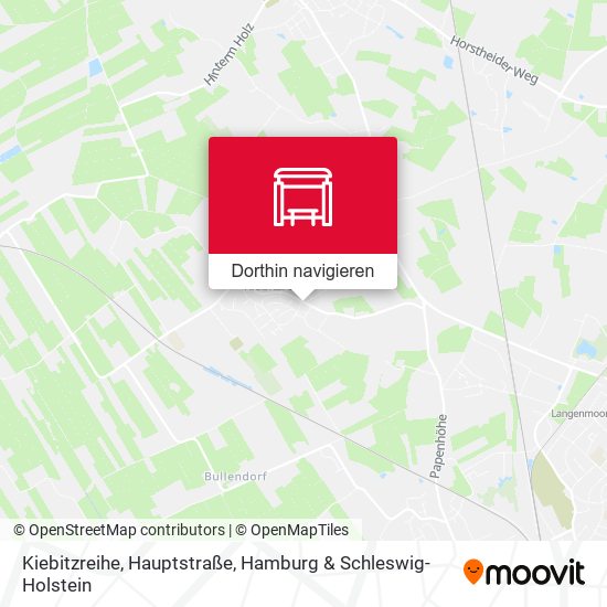 Kiebitzreihe, Hauptstraße Karte