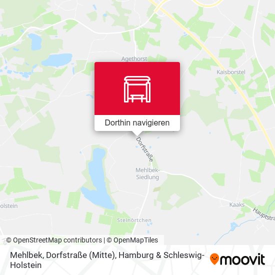 Mehlbek, Dorfstraße (Mitte) Karte