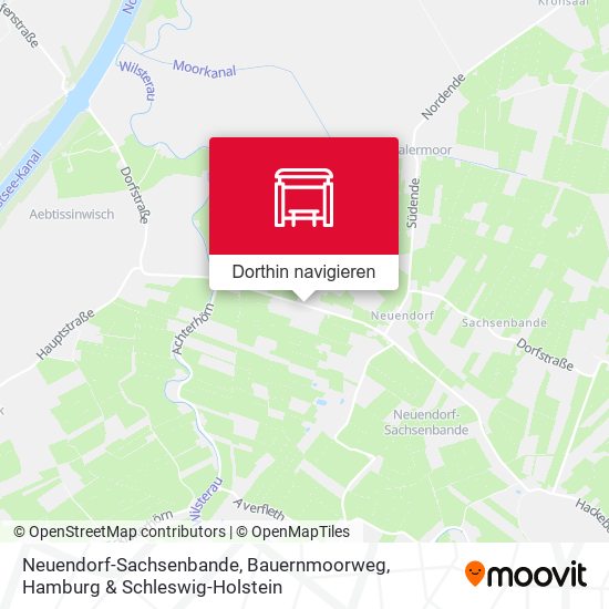 Neuendorf-Sachsenbande, Bauernmoorweg Karte