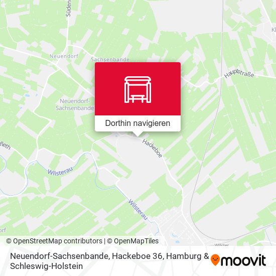 Neuendorf-Sachsenbande, Hackeboe 36 Karte