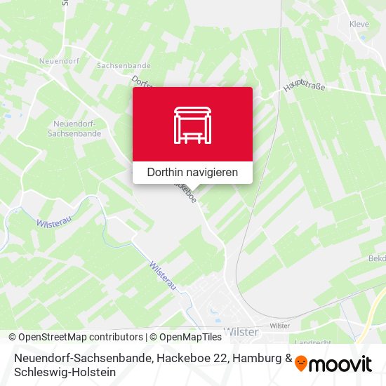 Neuendorf-Sachsenbande, Hackeboe 22 Karte