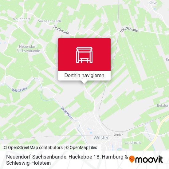 Neuendorf-Sachsenbande, Hackeboe 18 Karte