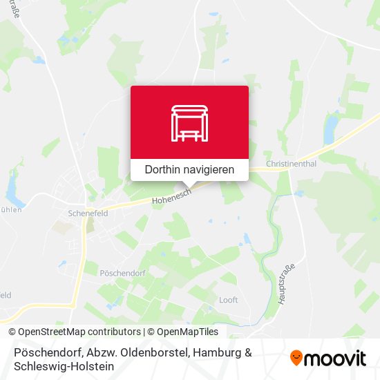 Pöschendorf, Abzw. Oldenborstel Karte
