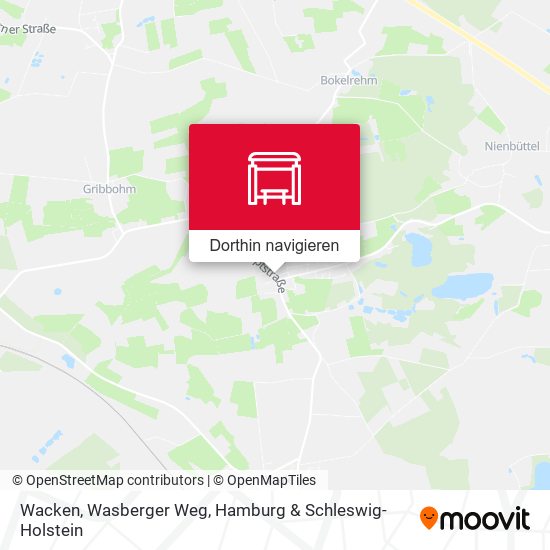 Wacken, Wasberger Weg Karte