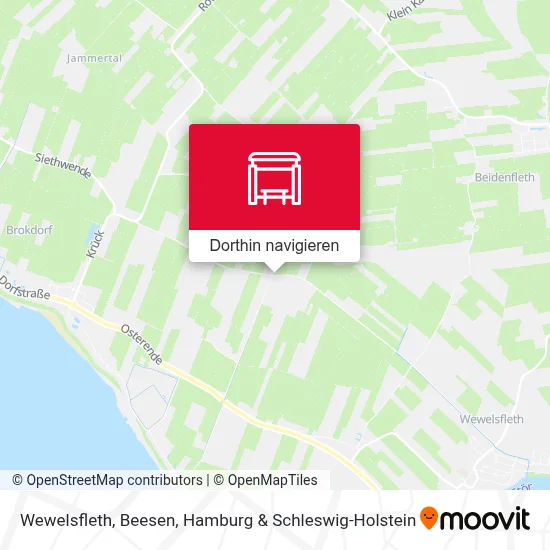 Wewelsfleth, Beesen Karte