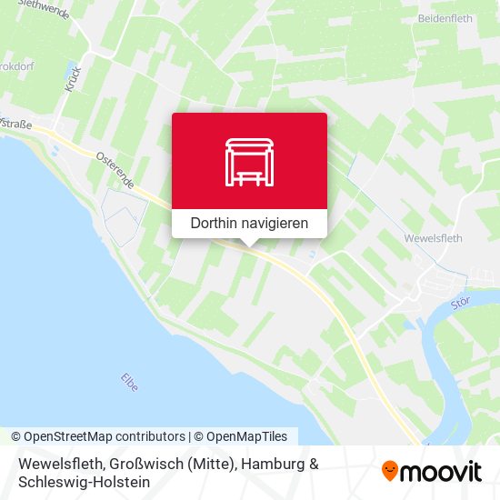 Wewelsfleth, Großwisch (Mitte) Karte