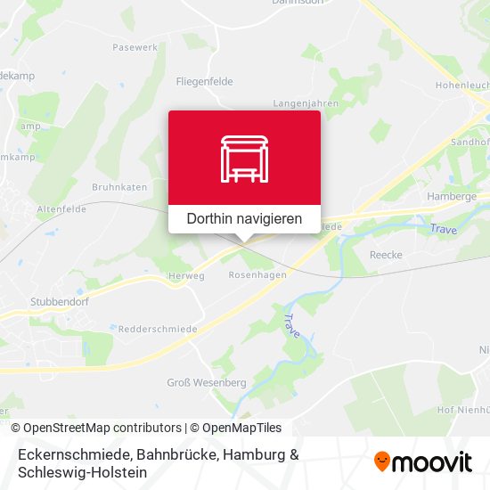 Eckernschmiede, Bahnbrücke Karte