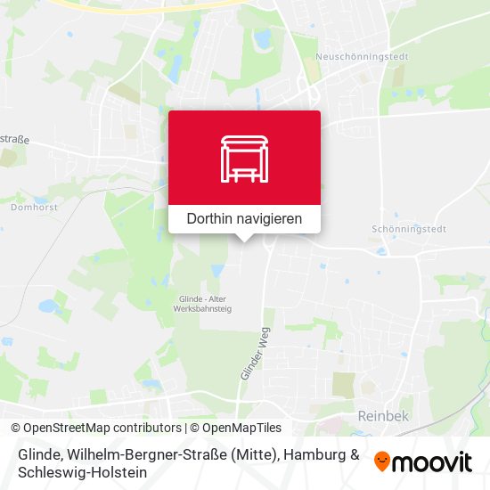 Glinde, Wilhelm-Bergner-Straße (Mitte) Karte