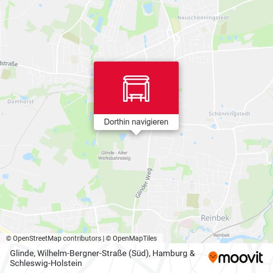 Glinde, Wilhelm-Bergner-Straße (Süd) Karte