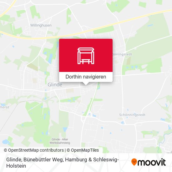 Glinde, Bünebüttler Weg Karte