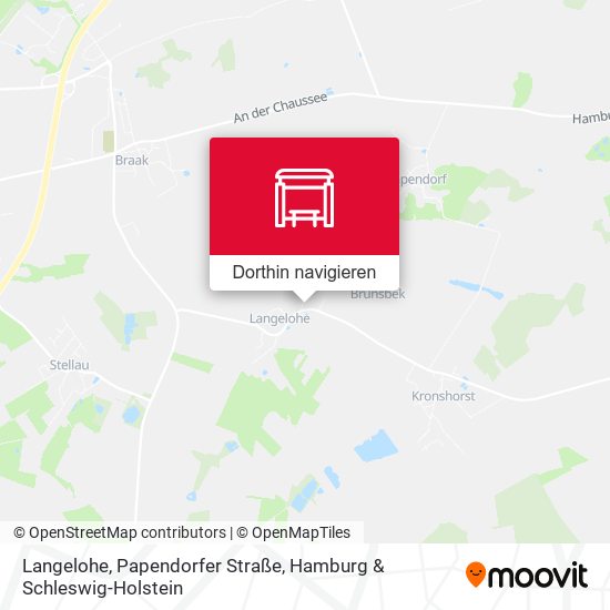 Langelohe, Papendorfer Straße Karte
