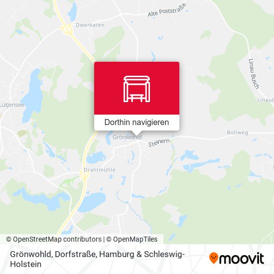 Grönwohld, Dorfstraße Karte