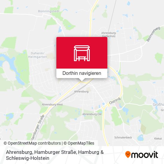 Ahrensburg, Hamburger Straße Karte