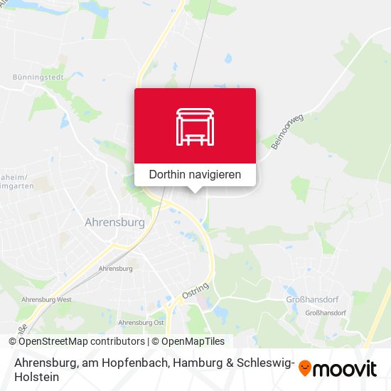 Ahrensburg, am Hopfenbach Karte