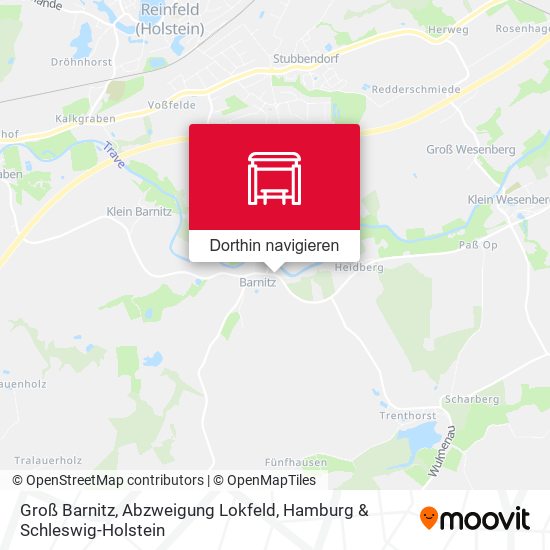 Groß Barnitz, Abzweigung Lokfeld Karte