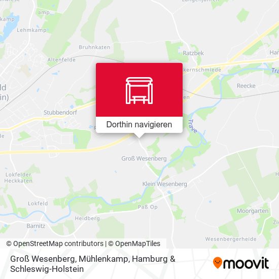 Groß Wesenberg, Mühlenkamp Karte